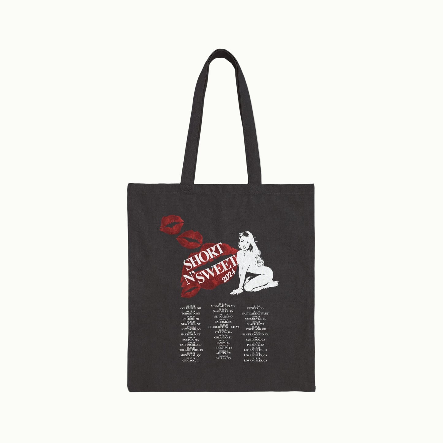 Sabrina Carpenter Merch - Sabrina Carpenter Short n Sweet Kisses Tote Bag