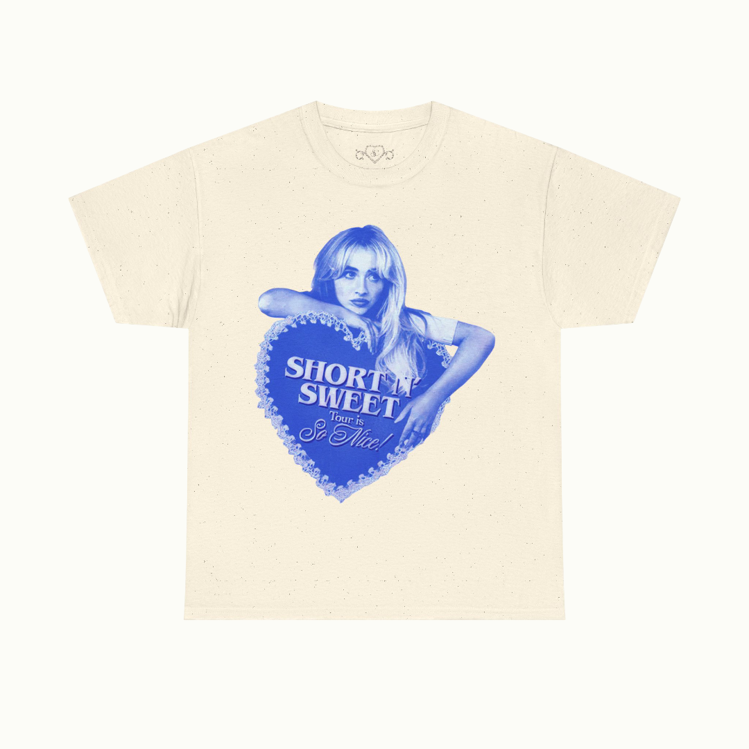 Sabrina Carpenter Merch - Sabrina Carpenter Short n Sweet Sand Tour Dates Tee