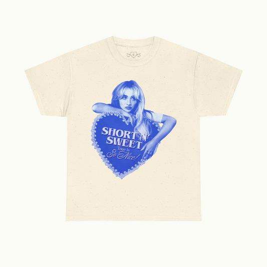 Sabrina Carpenter Merch - Sabrina Carpenter Short n Sweet Sand Tour Dates Tee